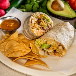 Steak and Chicken Burrito