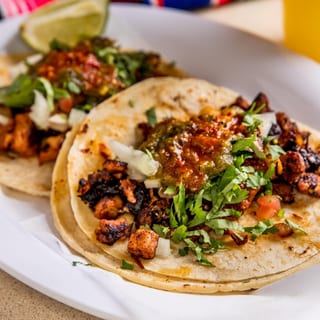Spicy Pork Taco (Handmade tortillas)