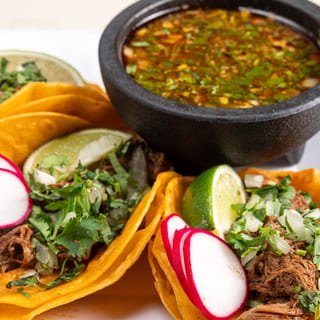 Birria Tacos with Consome