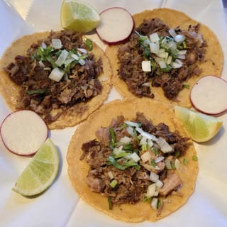 NEW!! Carnitas Tacos w HANDMADE corn tortilla (3)  